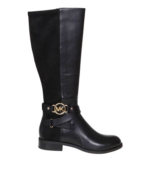 black short michael kors boots|michael kors black flat boots.